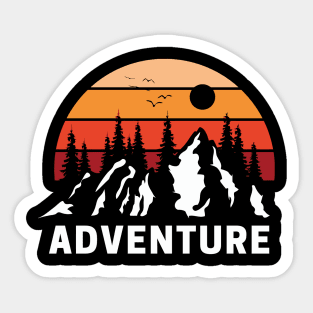 Retro Adventure: Explore the Wilderness Sticker